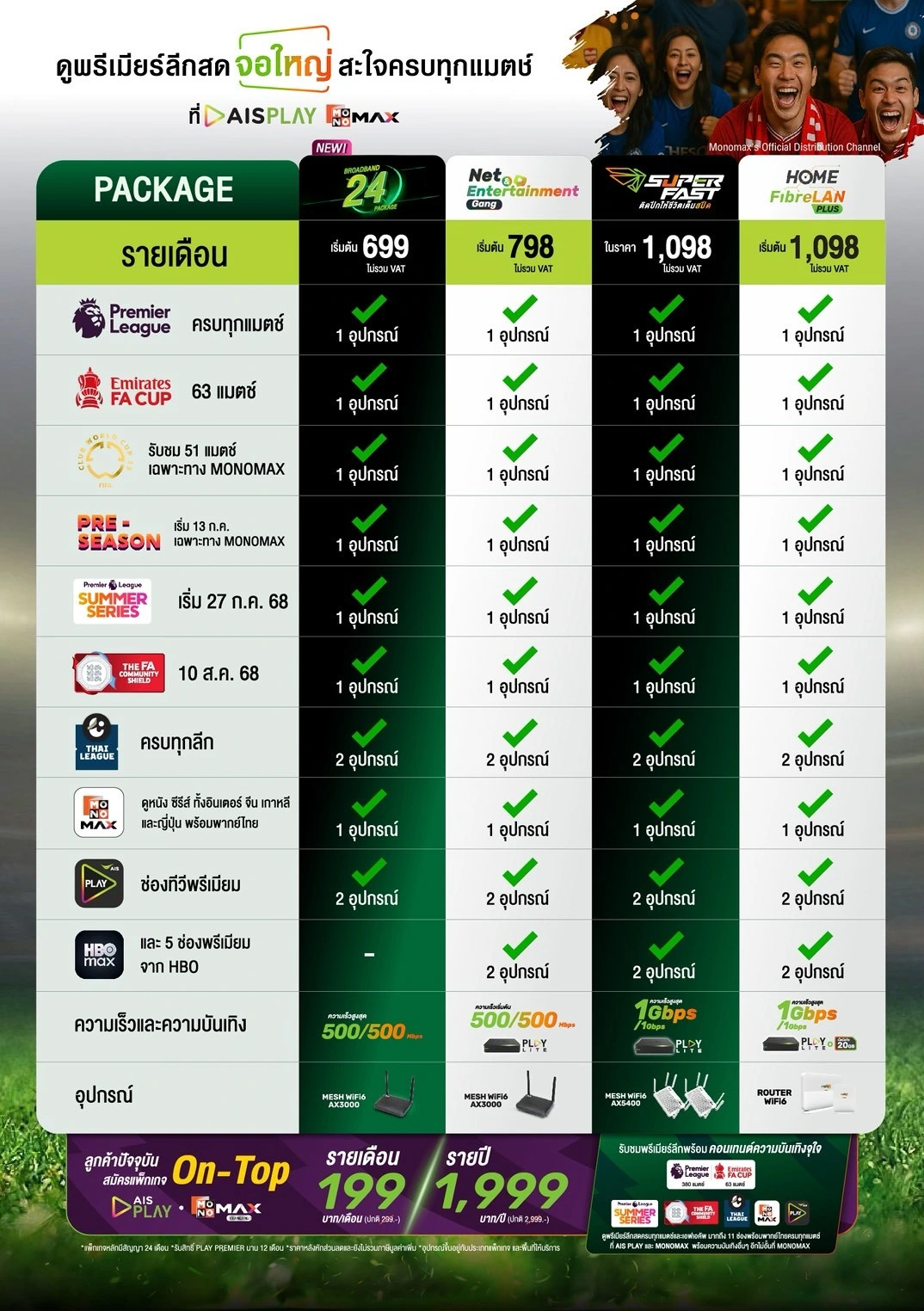 3BB แพคแกจดูบอล